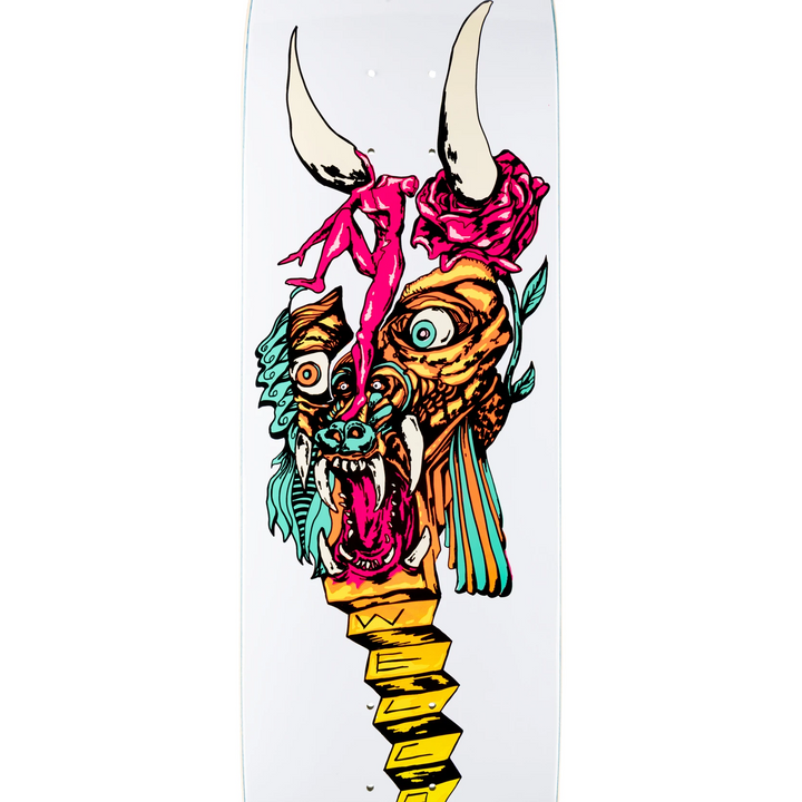 Welcome Beauty on Moontrimmer 2.0 White 8.5 Skateboard Deck