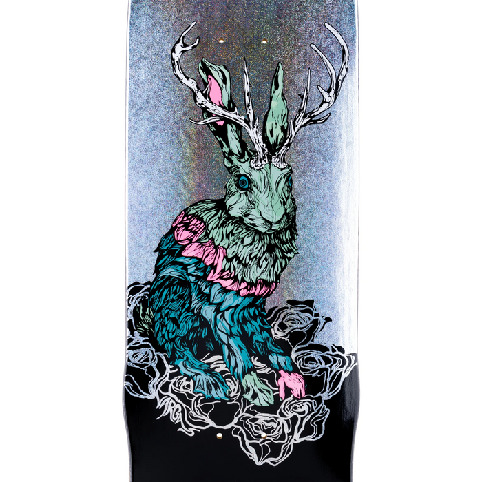 Welcome Thumper on Effigy Black Glitter Foil 8.8 Skateboard Deck