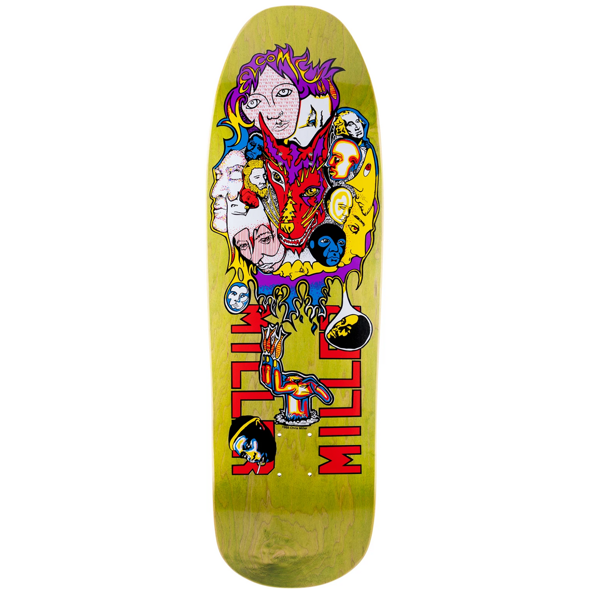 Welcome Miller Collage on Gaia Assorted Stain 9.6 Skateboard Deck