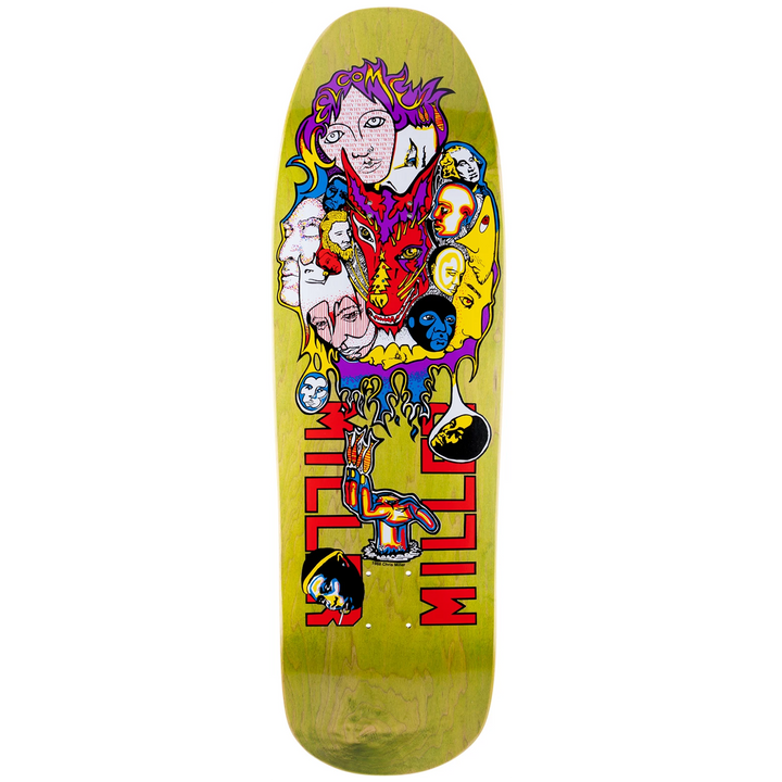 Welcome Miller Collage on Gaia Assorted Stain 9.6 Skateboard Deck
