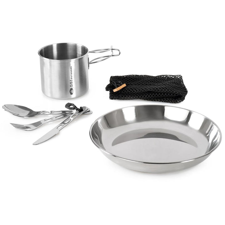 GSI Outdoors Glacier Stainless 1-Person Set Silver
