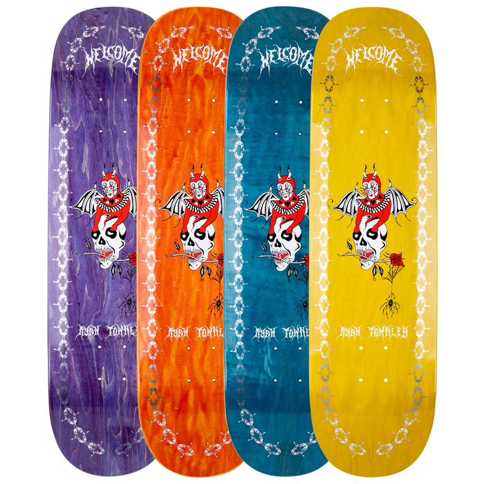 Welcome Angel on Enenra Assorted Stains 8.5 Skateboard Deck