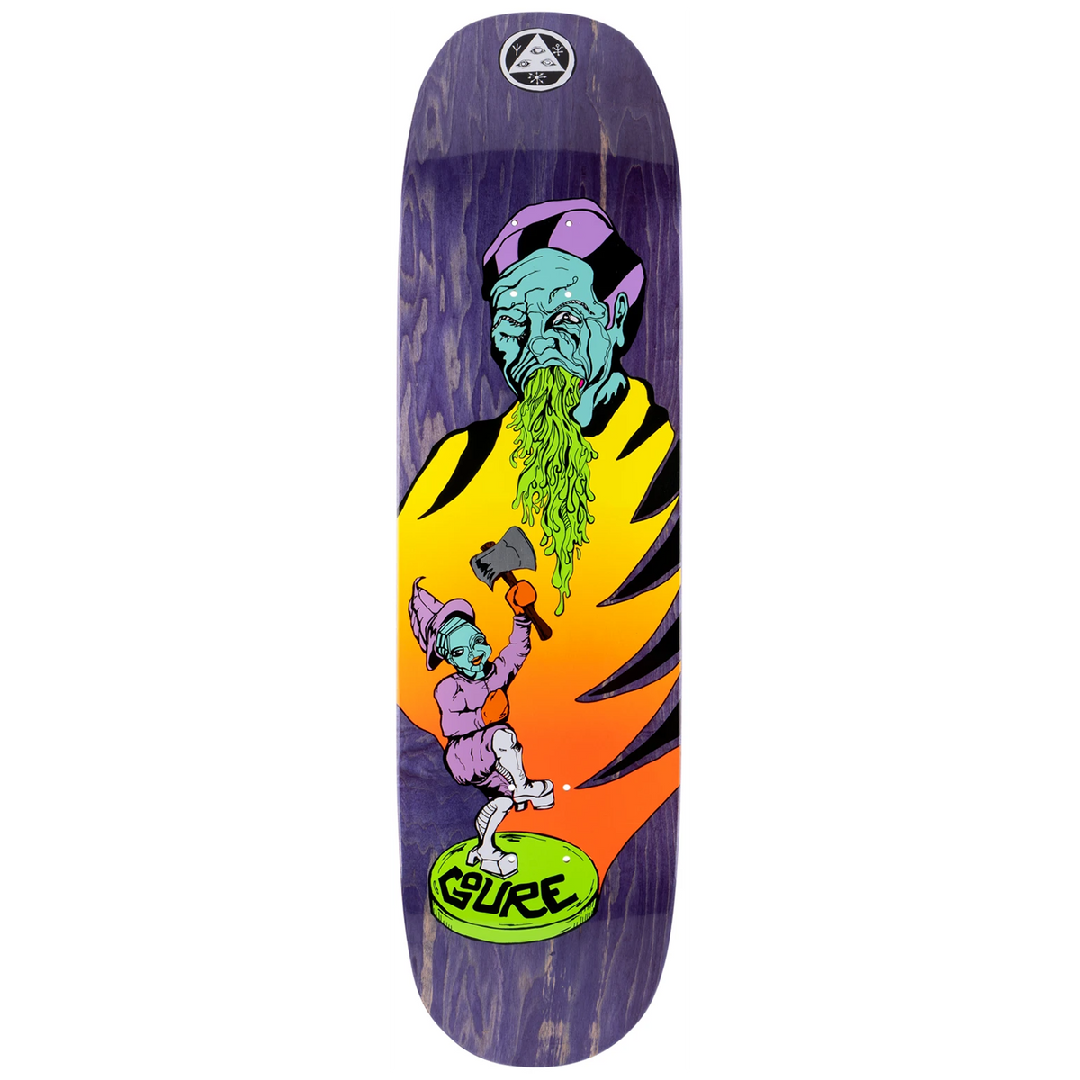 Welcome Divorced Jim on Moontrimmer 2.0 Assorted Stain 8.5 Skateboard Deck