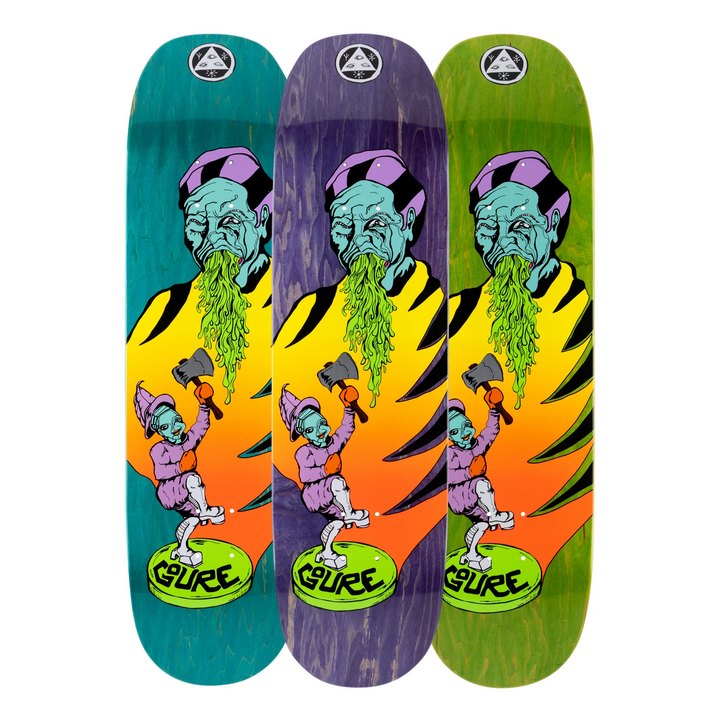 Welcome Divorced Jim on Moontrimmer 2.0 Assorted Stain 8.5 Skateboard Deck