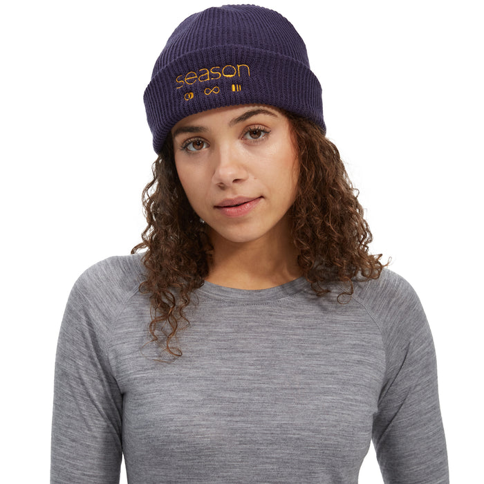 Season Saeson Beanie Iridium Blue