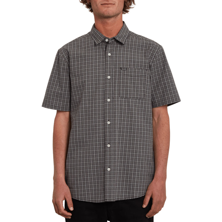 Volcom Mini Check Woven Shirt - Men's Black