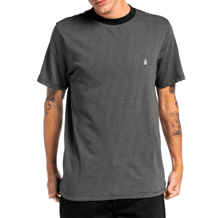 Volcom Slated Stripe T-Shirt - Men's Black