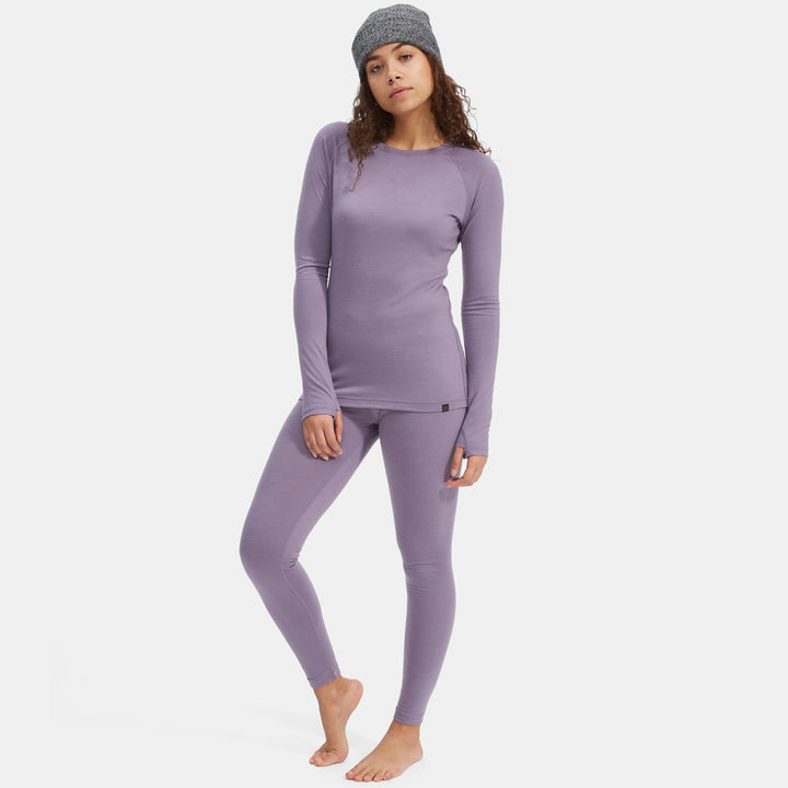 evo Ridgetop Merino Wool Midweight Crew Top - Women's Purple Sage