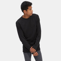 evo Ridgetop Polartec® Power Dry® Midweight Crew Top Matte Black::Matte Black