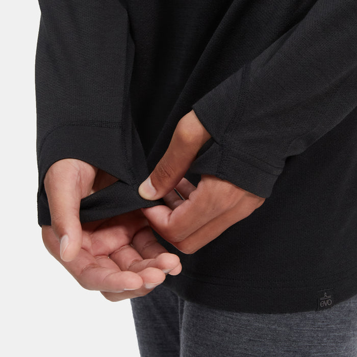evo Ridgetop Polartec® Power Dry® Midweight Crew Top Matte Black