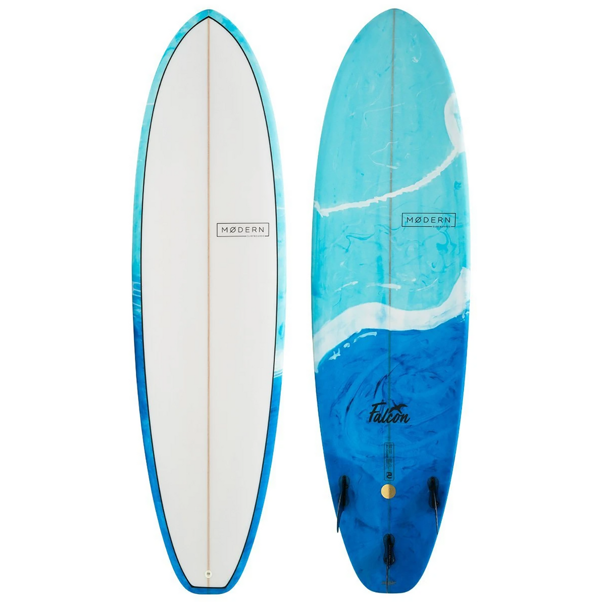 Modern Falcon PU Surfboard Blue Swirl Tint