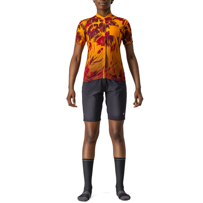 Castelli Unlimited Sentiero Jersey - Women's Golden Orange/Barbaresco Red