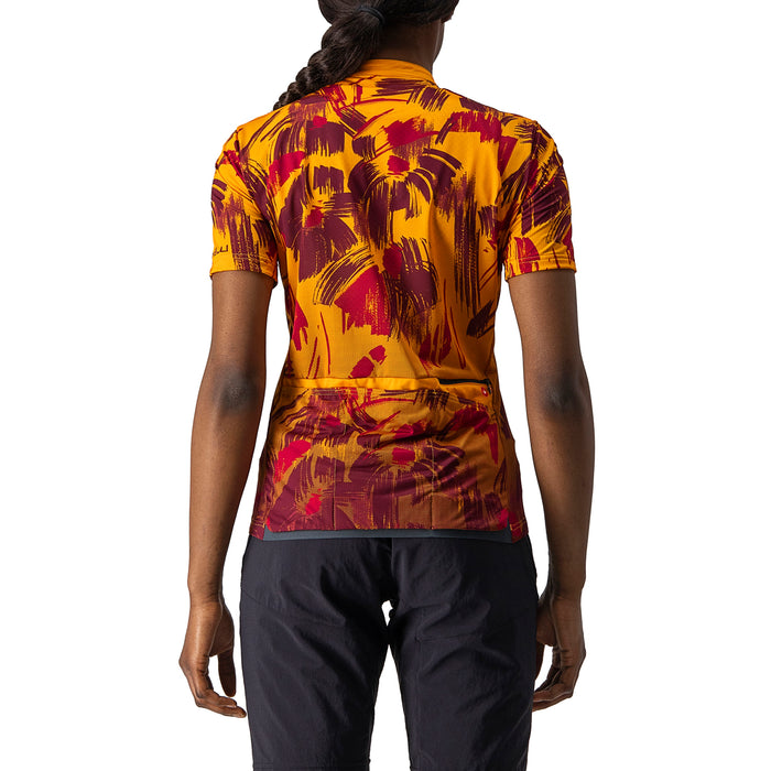 Castelli Unlimited Sentiero Jersey - Women's Golden Orange/Barbaresco Red