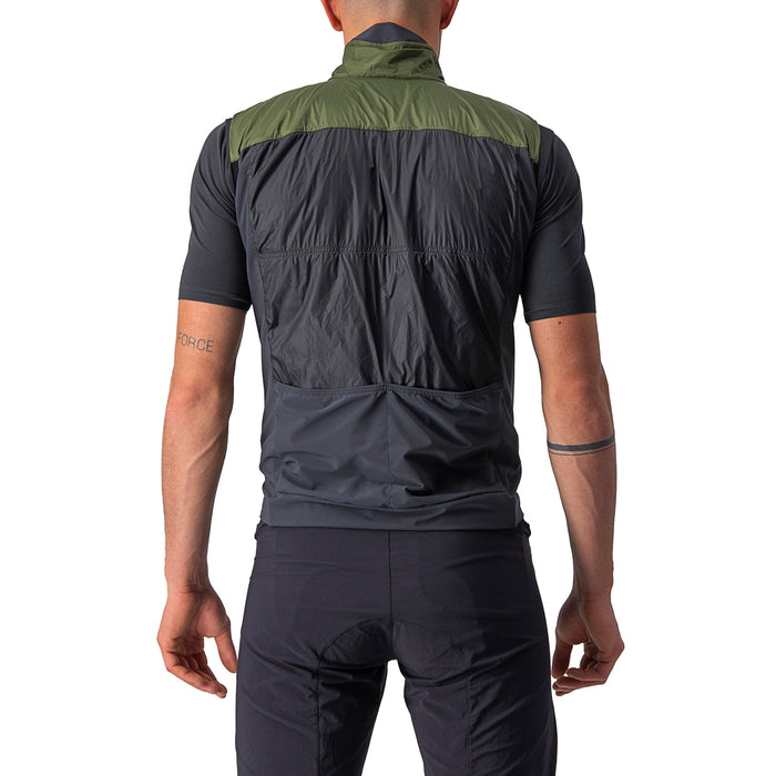 Castelli Unlimited Puffy Vest Light Military Gray/Dark Gray-Brilliant Orange