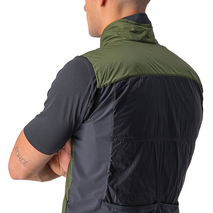 Castelli Unlimited Puffy Vest Light Military Gray/Dark Gray-Brilliant Orange