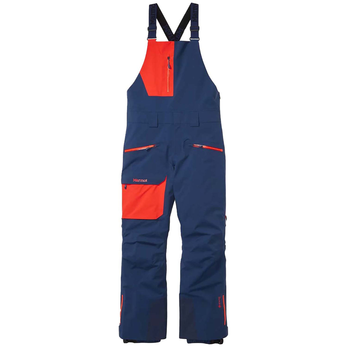 Marmot Smokes Run Bibs - Men's Arctic Navy/Vicotry Red