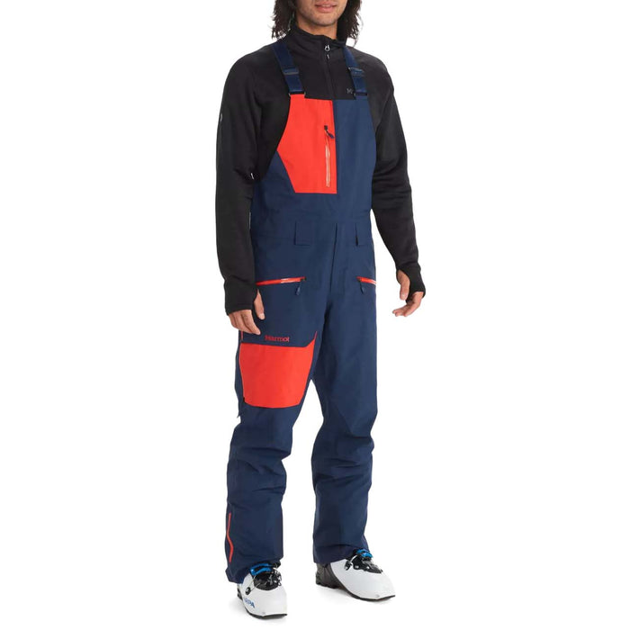 Marmot Smokes Run Bibs - Men's Arctic Navy/Vicotry Red
