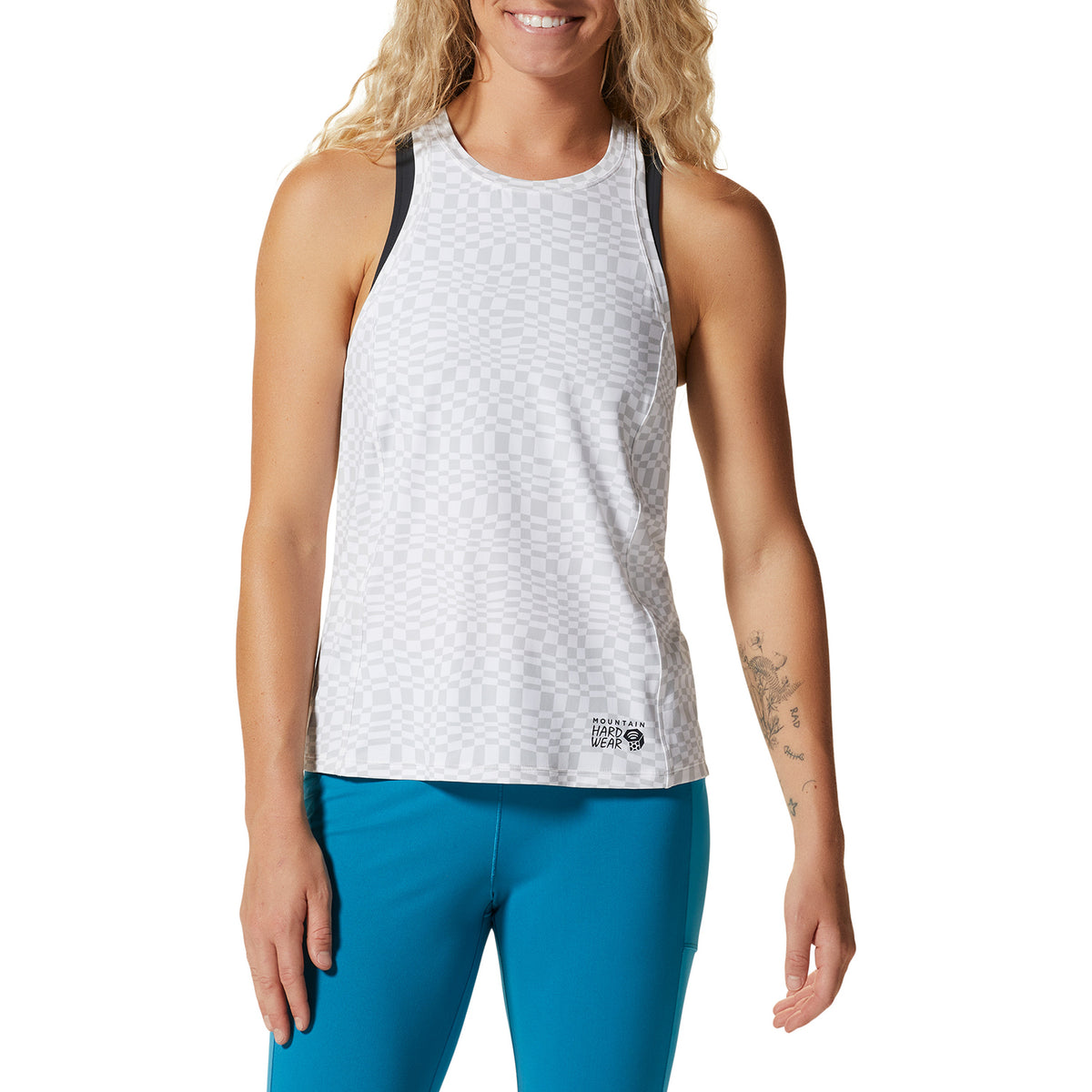 Mountain Hardwear Crater Lake Tank - Women's Fogbank Checks Print