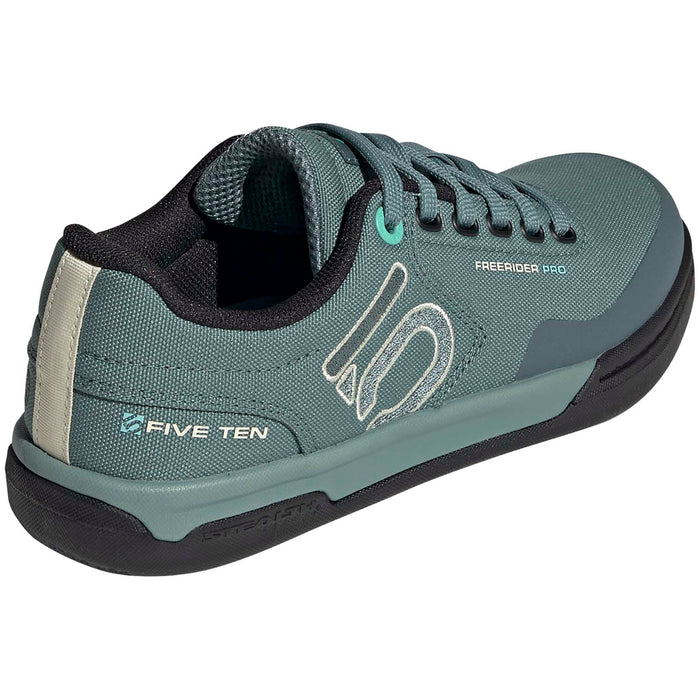 Five Ten Freerider Pro Canvas Shoes - Women's Hazy Emerald/Acid Mint/Core Black