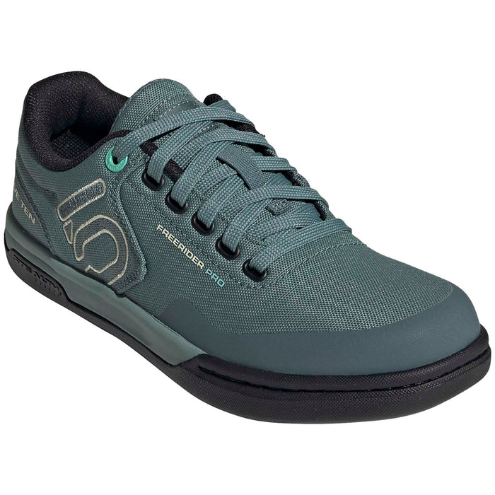 Five Ten Freerider Pro Canvas Shoes - Women's Hazy Emerald/Acid Mint/Core Black