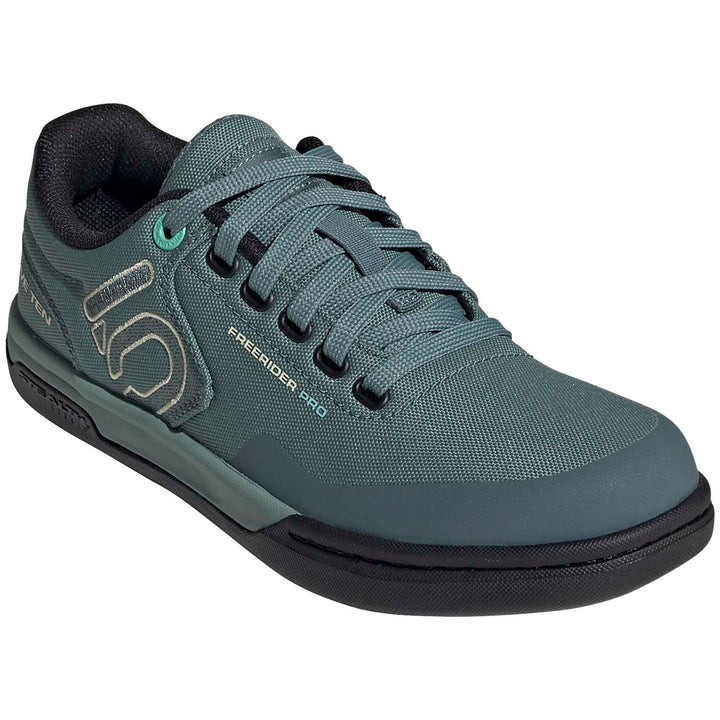 Five Ten Freerider Pro Canvas Shoes - Women's Hazy Emerald/Acid Mint/Core Black