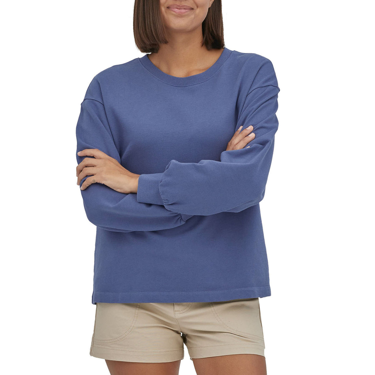 Patagonia Regenerative Organic Pilot Cotton Essential Pullover Sweater - Women's Current Blue