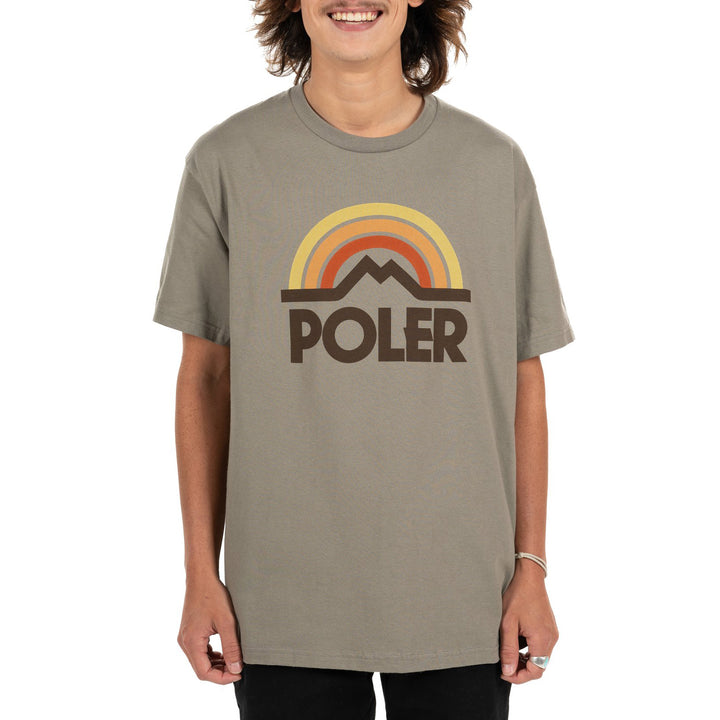 Poler Mountain Rainbow T-Shirt - Men's Warm Grey