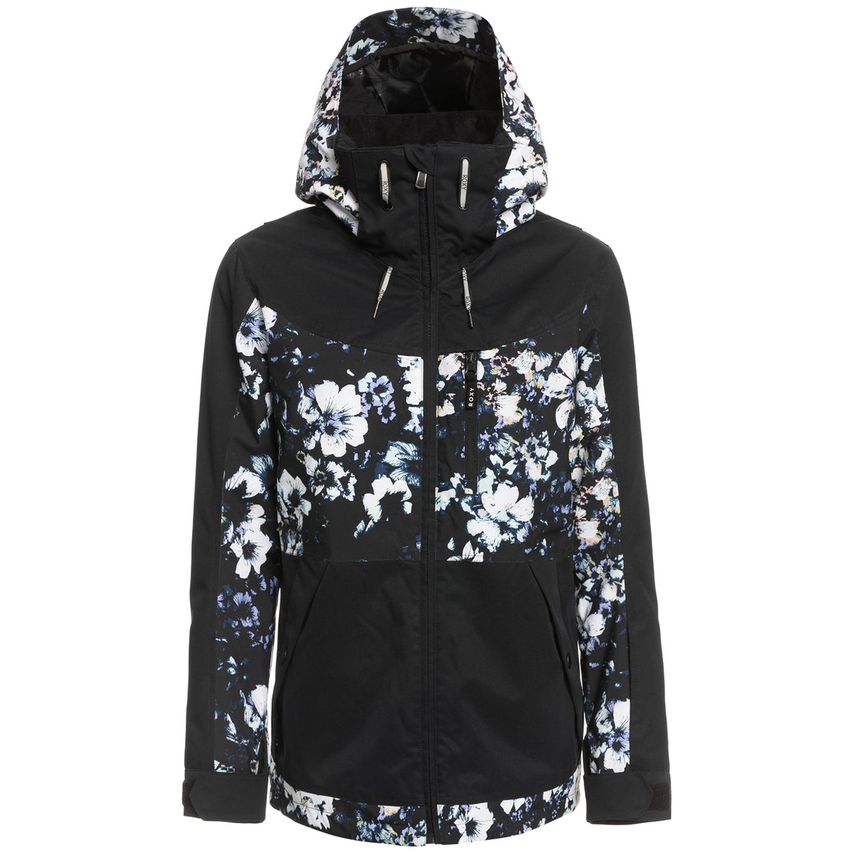 Roxy Presence Parka Jacket - Women's True Black/Black Flowers