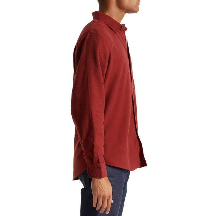 Brixton Bowery Soft Weave Long-Sleeve Flannel - Men's Dark Brick