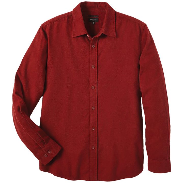 Brixton Bowery Soft Weave Long-Sleeve Flannel - Men's Dark Brick