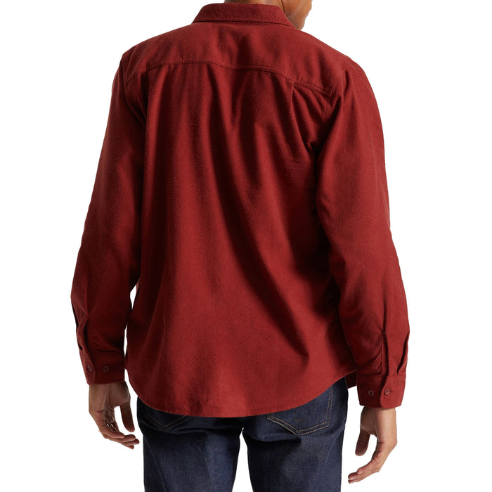 Brixton Bowery Soft Weave Long-Sleeve Flannel - Men's Dark Brick