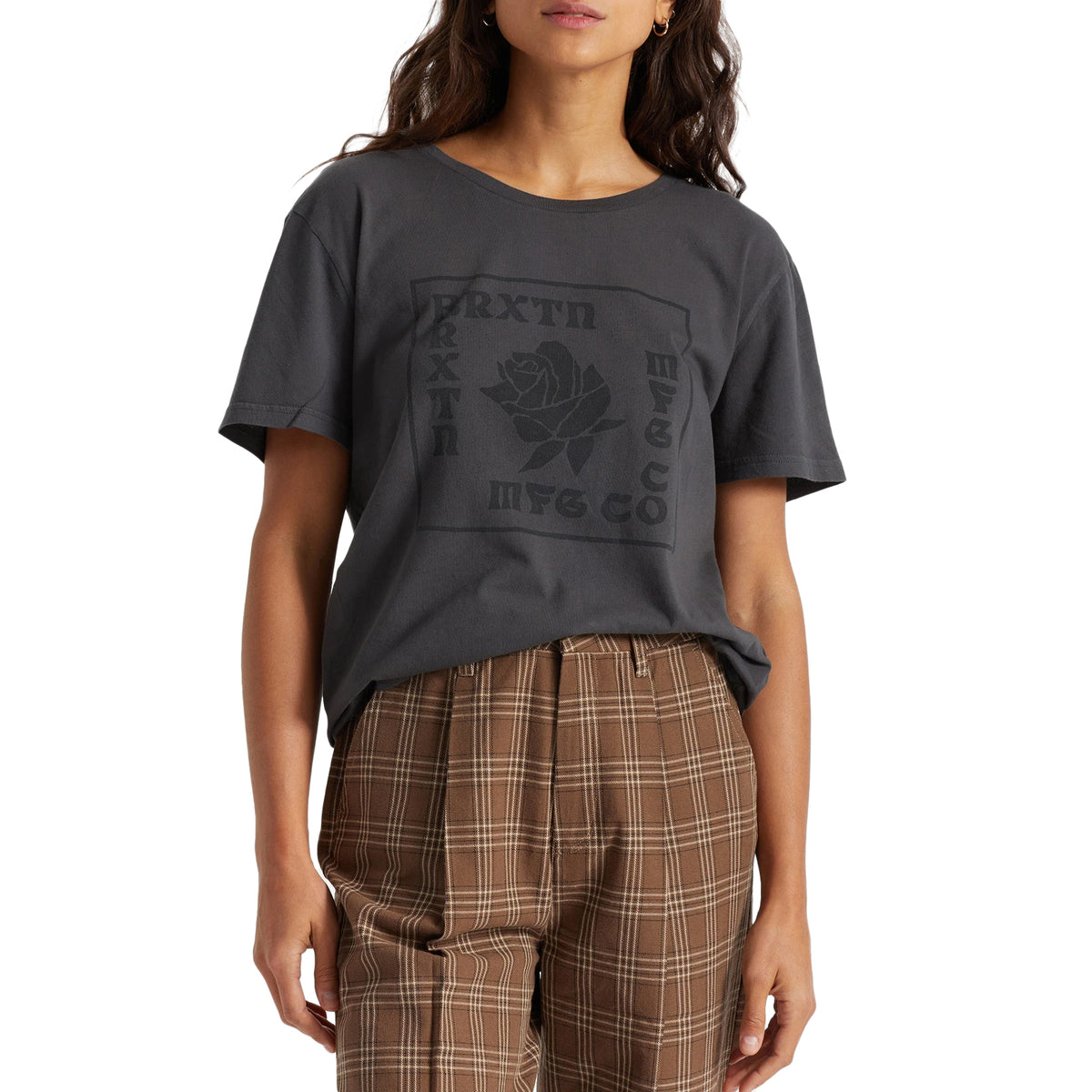 Brixton Rose Vintage T-Shirt - Women's Washed Black