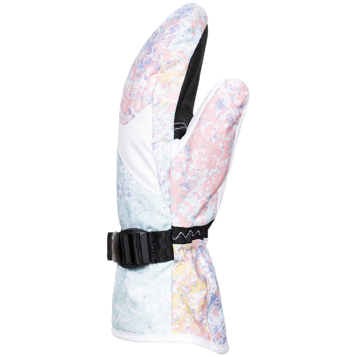 Roxy Jetty Mittens - Girls' Bright White/Splash