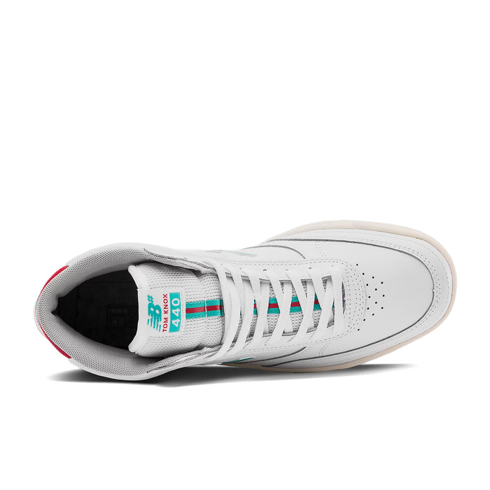 New Balance Numeric 440 High Tom Knox Shoes - Men's White/Teal