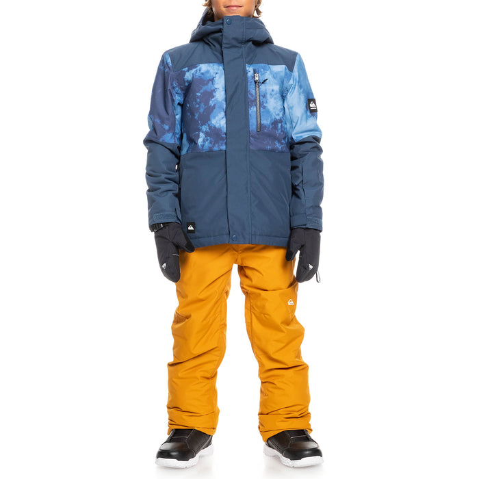 Quiksilver Mission Printed Block Jacket - Boys' Insignia Blue Quiet Storm