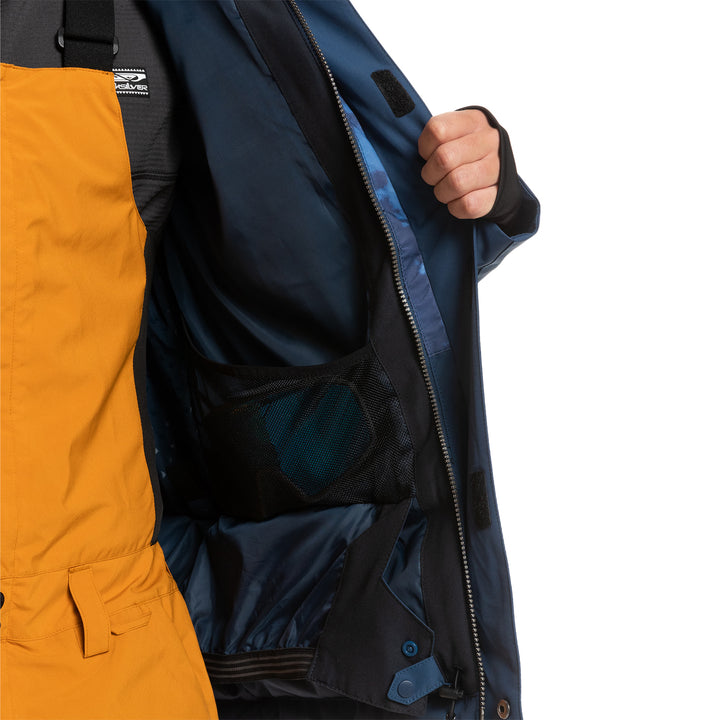 Quiksilver Mission Printed Block Jacket - Men's Insignia Blue/Quiet Storm