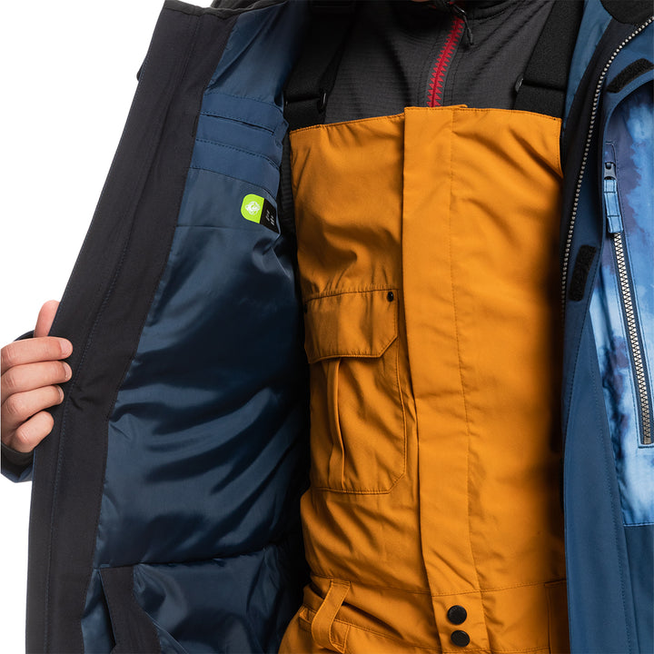 Quiksilver Mission Printed Block Jacket - Men's Insignia Blue/Quiet Storm