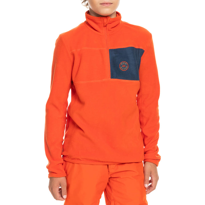 Quiksilver Aker Half Zip Fleece - Boys' Pureed Pumpkin