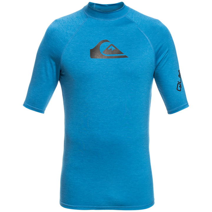 Quiksilver All Time Short Sleeve Rashguard - Boys' Vallarta Blue Heather