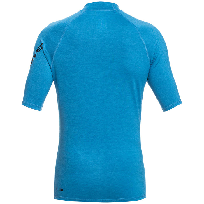 Quiksilver All Time Short Sleeve Rashguard - Boys' Vallarta Blue Heather