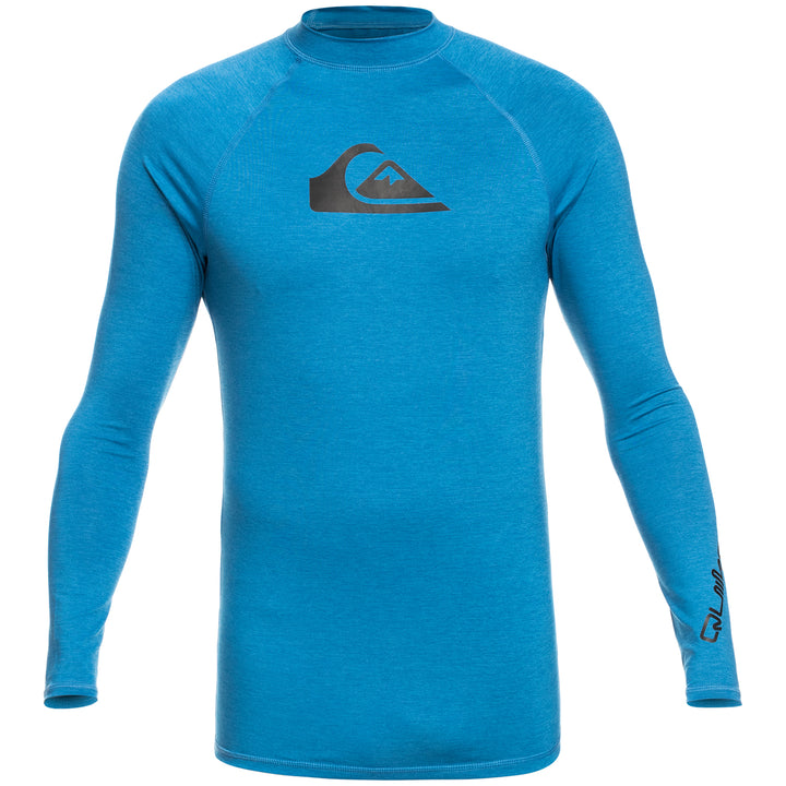 Quiksilver All Time Long Sleeve Rashguard - Boys' Vallarta Blue Heather