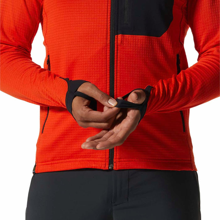 Mountain Hardwear Polartec® Power Grid Full Zip Hoodie - Men's State Orange