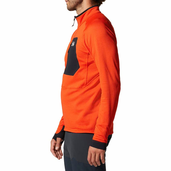 Mountain Hardwear Polartec® Power Grid Half Zip Jacket - Men's State Orange