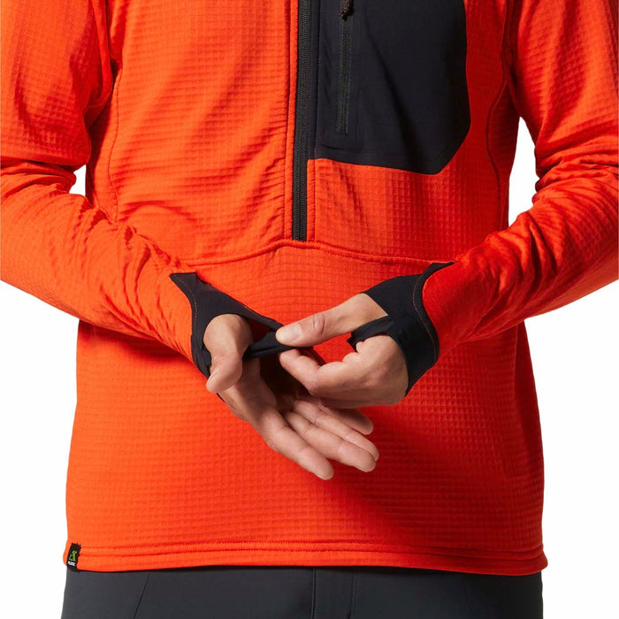 Mountain Hardwear Polartec® Power Grid Half Zip Jacket - Men's State Orange