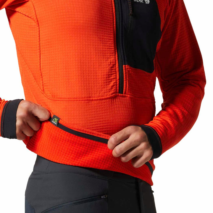 Mountain Hardwear Polartec® Power Grid Half Zip Jacket - Men's State Orange