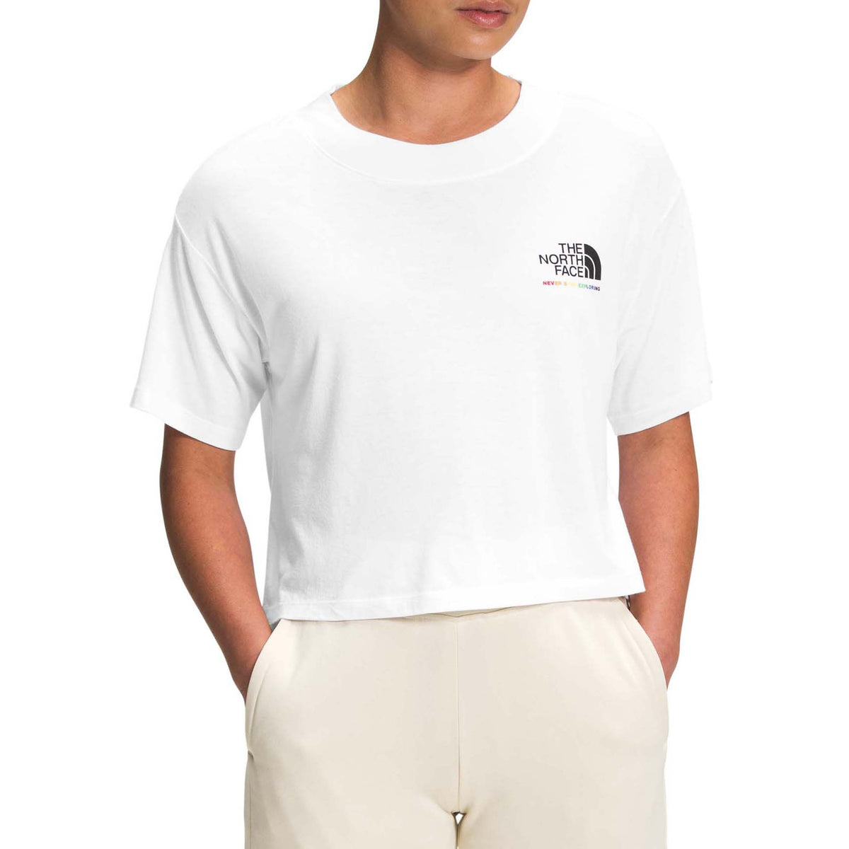 The North Face Pride Short-Sleeve Crop T-Shirt - Women's TNF White