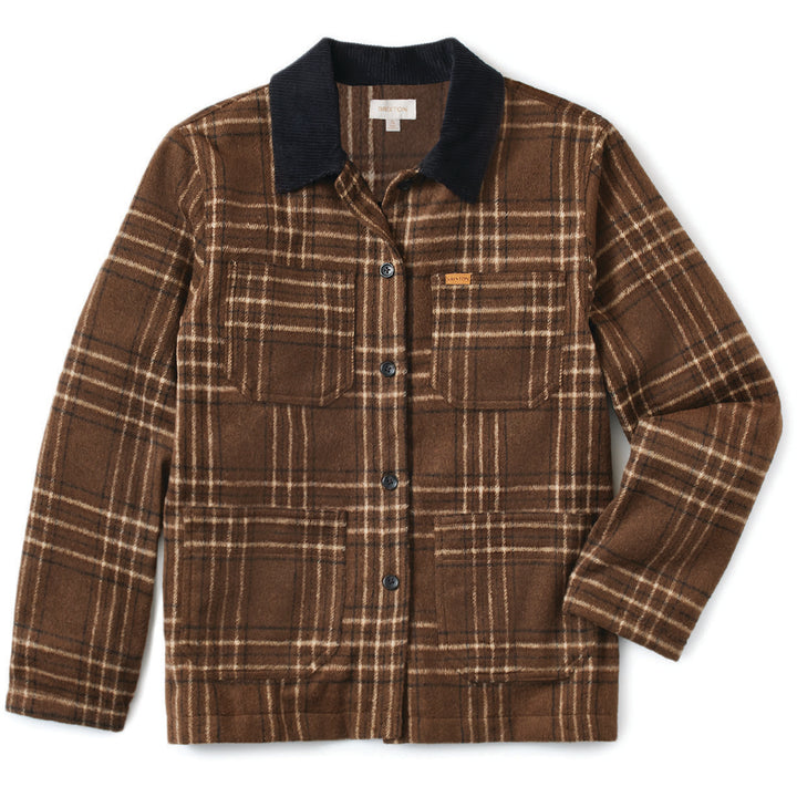 Brixton Survey Chore Coat - Women's Washed Brown Black