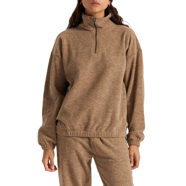 Brixton Derby 1/4 Zip Sweater - Women's Oatmeal