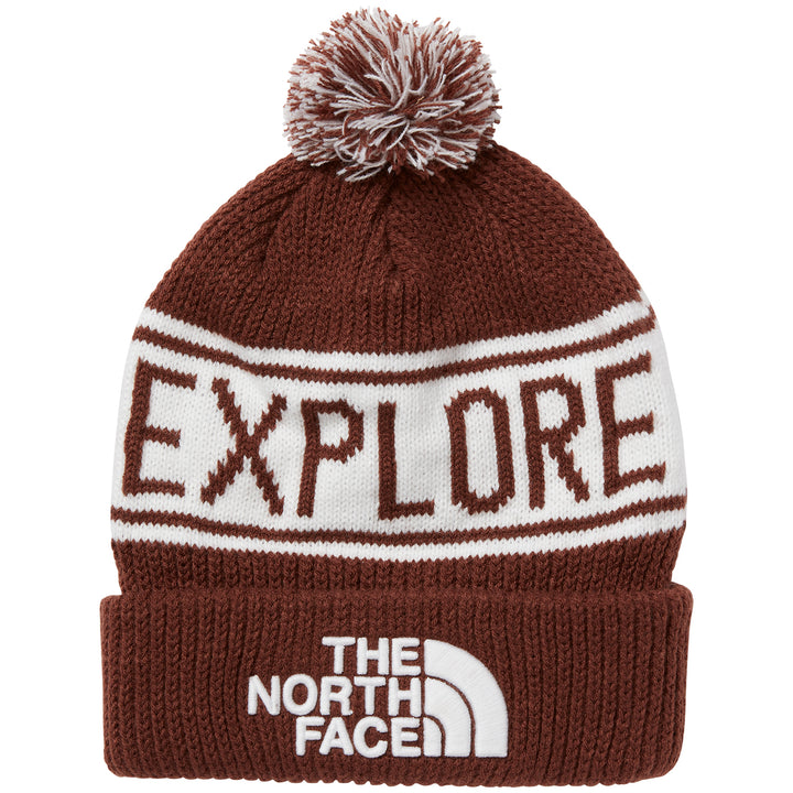 The North Face Retro TNF Pom Beanie Dark Oak
