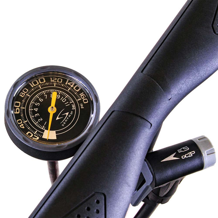 Serfas FP-T3 Air Force Tier Three Floor Pump Matte Black